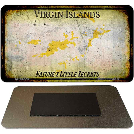 Virgin Islands Rusty Blank Novelty Metal Magnet