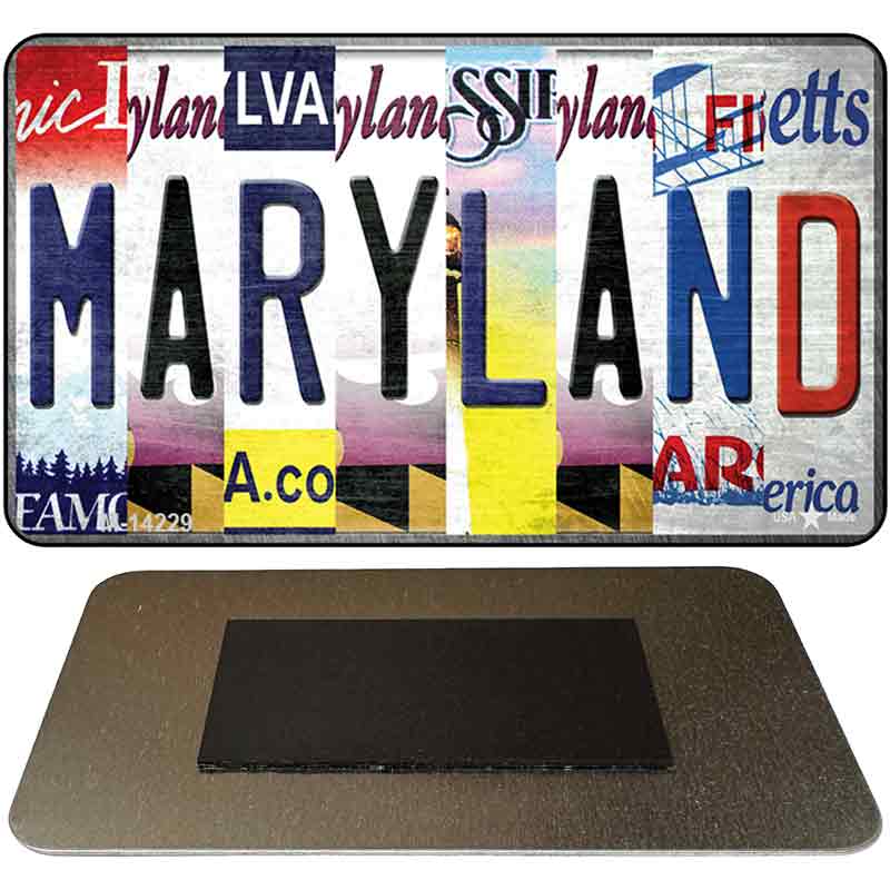 Maryland Strip Art Novelty Metal Magnet