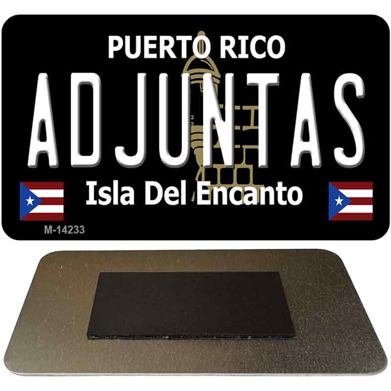 Adjuntas Puerto Rico Black Novelty Metal Magnet