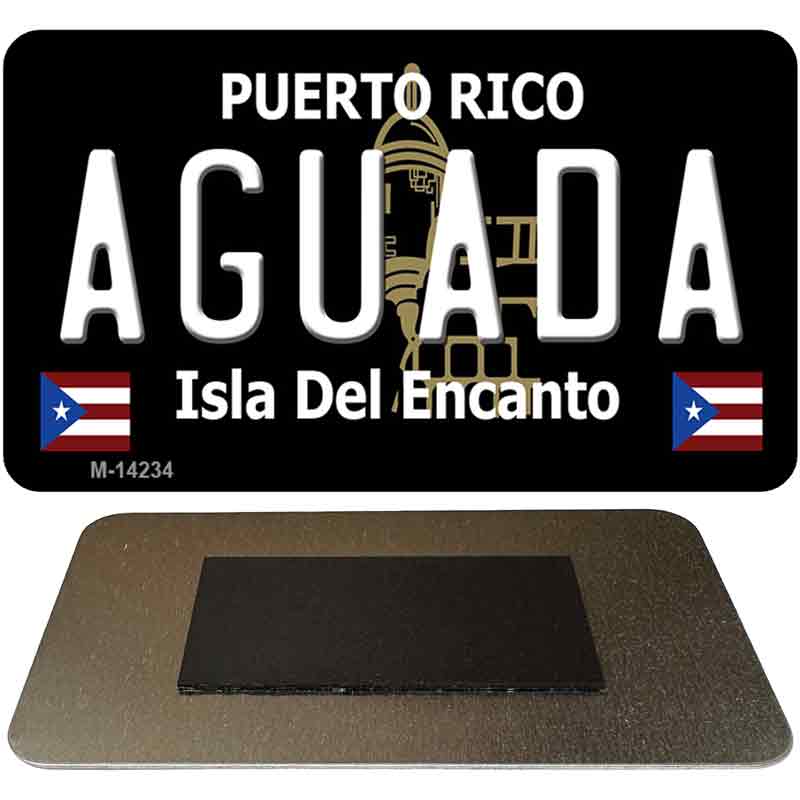 Aguada Puerto Rico Black Novelty Metal Magnet