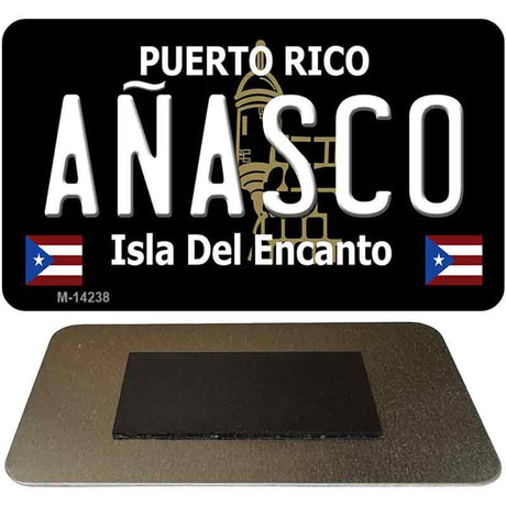 Anasco Puerto Rico Black Novelty Metal Magnet