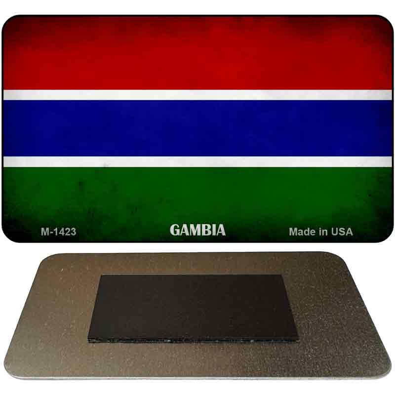 Gambia Flag Novelty Metal Magnet M-1423