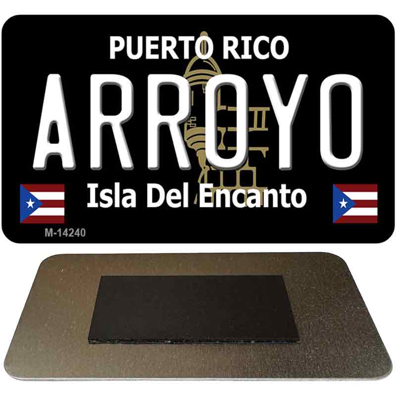 Arroyo Puerto Rico Black Novelty Metal Magnet