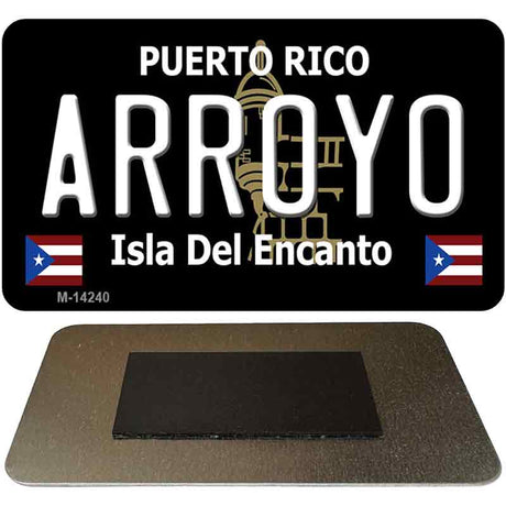 Arroyo Puerto Rico Black Novelty Metal Magnet