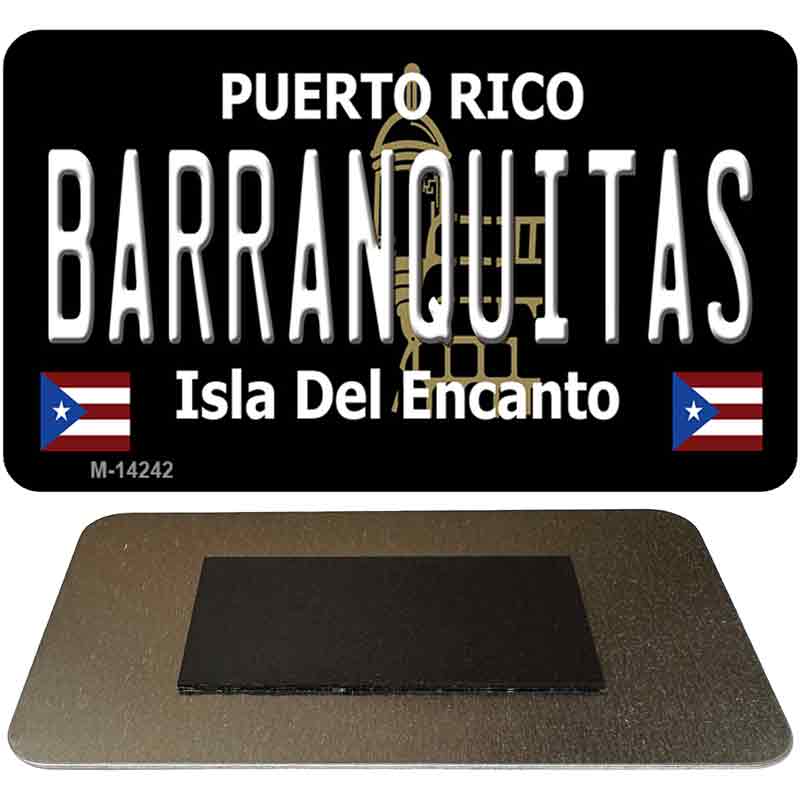 Barranquitas Puerto Rico Black Novelty Metal Magnet