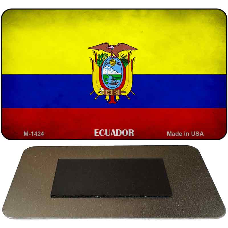 Ecuador Flag Novelty Metal Magnet M-1424