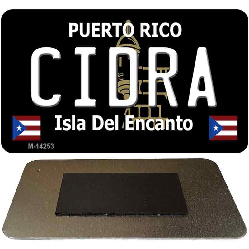 Cidra Puerto Rico Black Novelty Metal Magnet