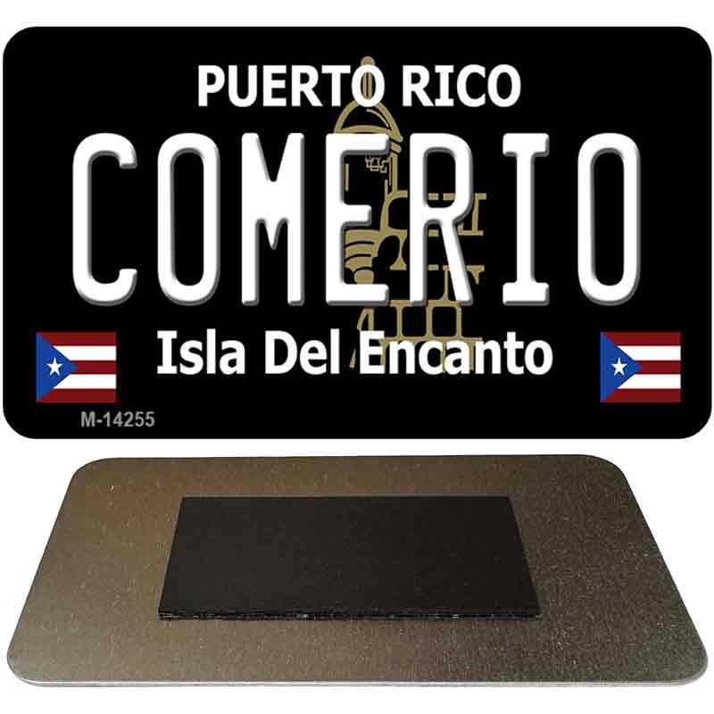 Comerio Puerto Rico Black Novelty Metal Magnet