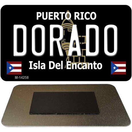 Dorado Puerto Rico Black Novelty Metal Magnet