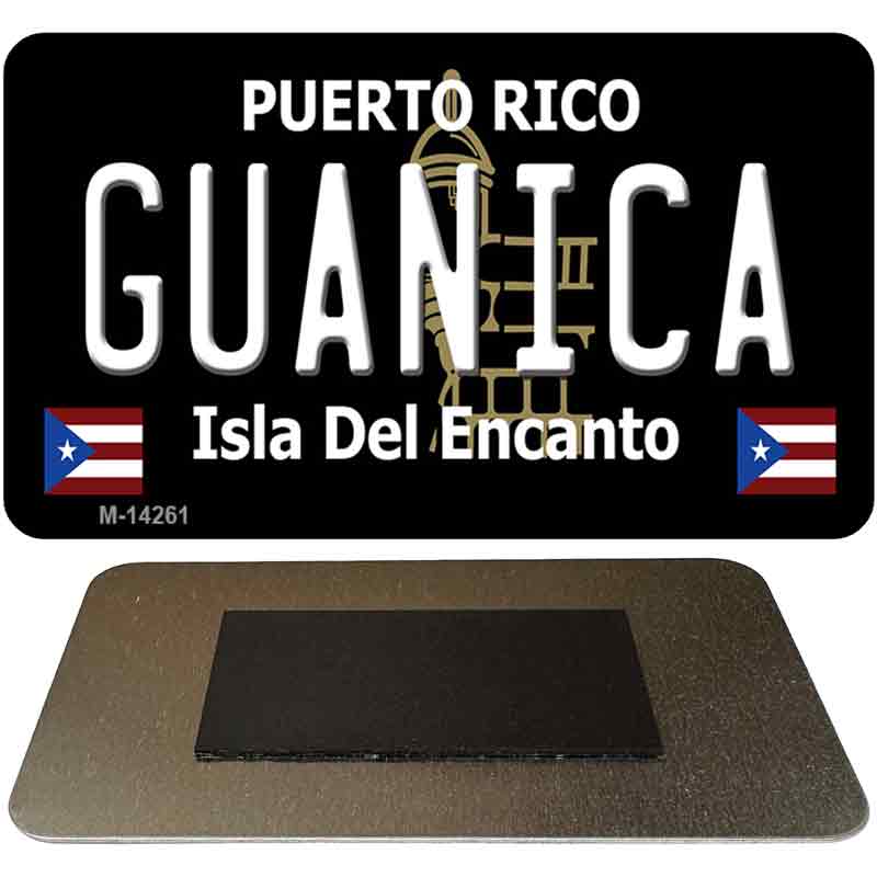 Guanica Puerto Rico Black Novelty Metal Magnet