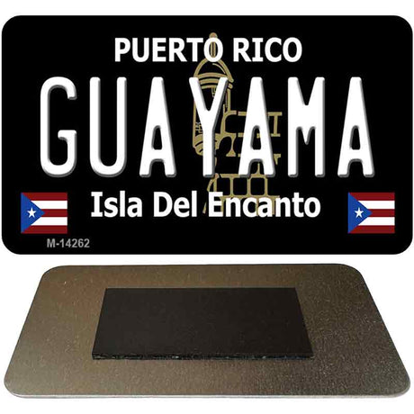 Guayama Puerto Rico Black Novelty Metal Magnet