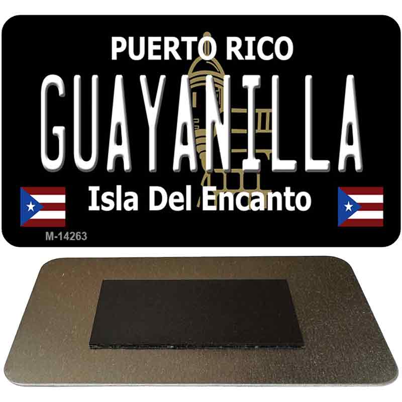 Guayanilla Puerto Rico Black Novelty Metal Magnet