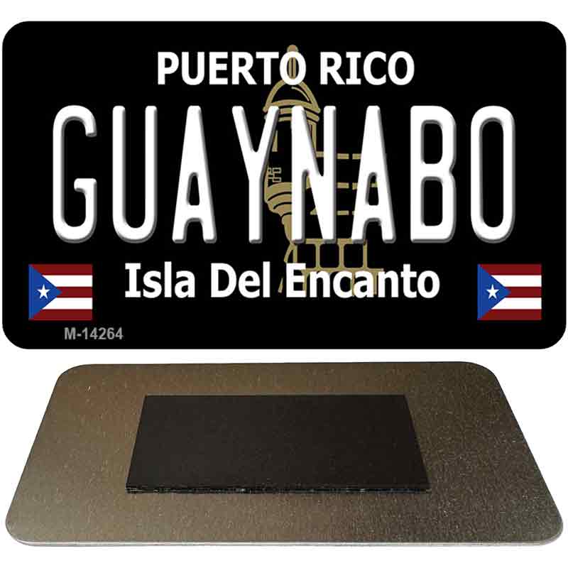 Guaynabo Puerto Rico Black Novelty Metal Magnet