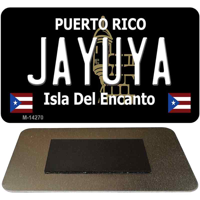 Jayuya Puerto Rico Black Novelty Metal Magnet