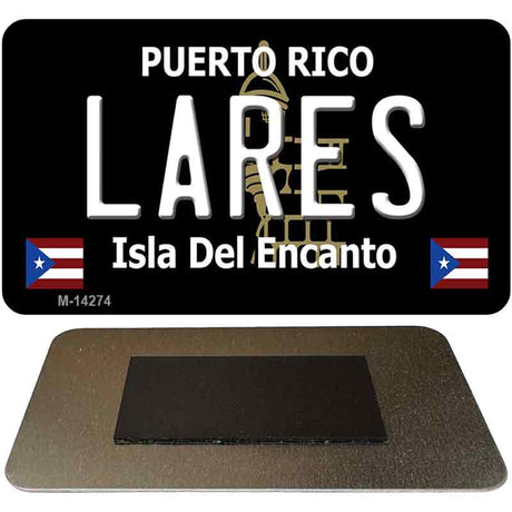 Lares Puerto Rico Black Novelty Metal Magnet