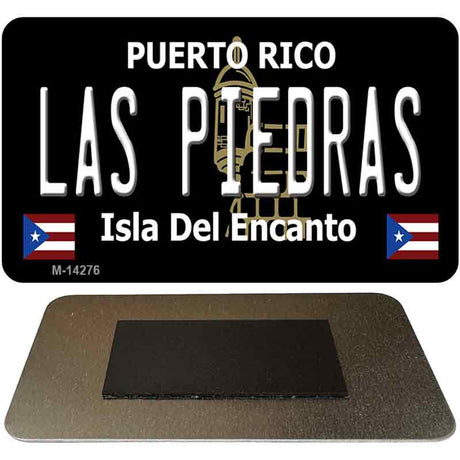 Las Piedras Puerto Rico Black Novelty Metal Magnet