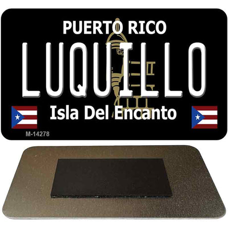 Luquillo Puerto Rico Black Novelty Metal Magnet