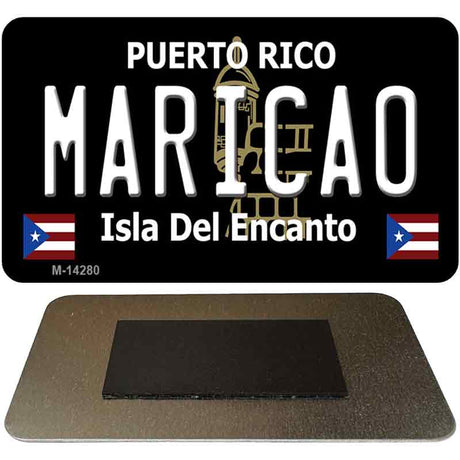 Maricao Puerto Rico Black Novelty Metal Magnet