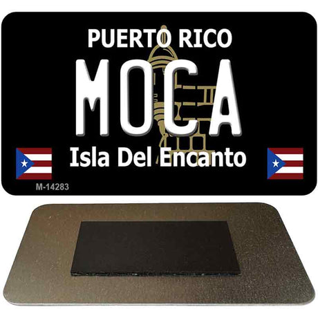 Moca Puerto Rico Black Novelty Metal Magnet