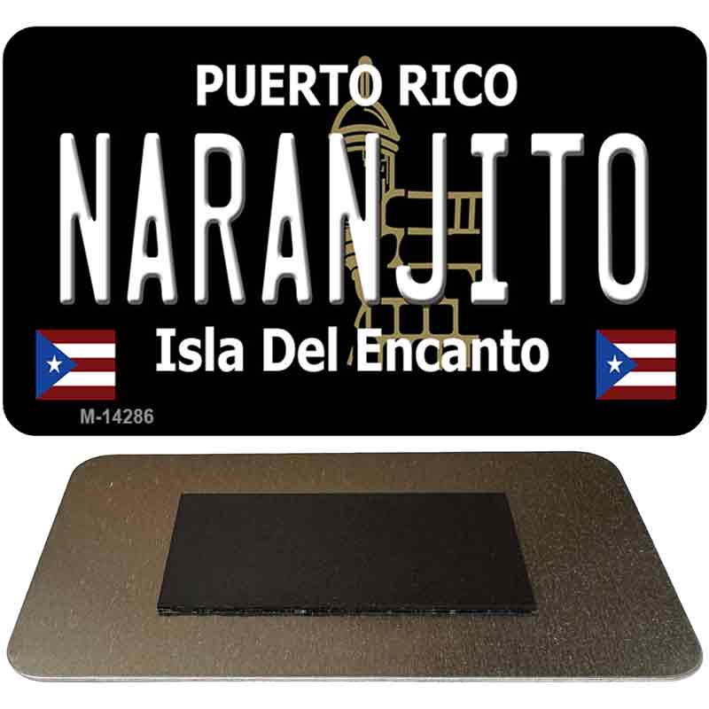 Naranjito Puerto Rico Black Novelty Metal Magnet