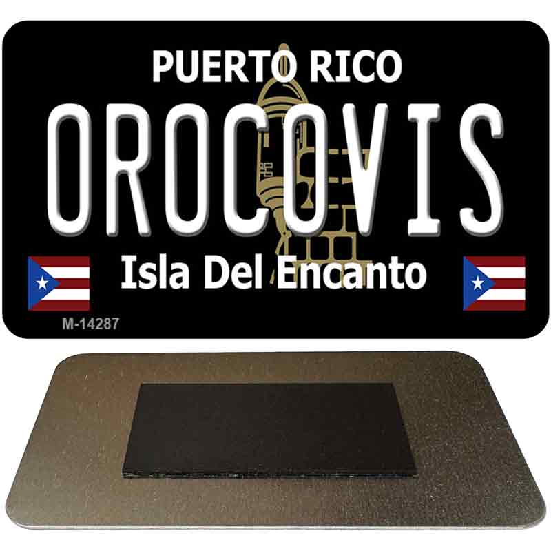 Orocovis Puerto Rico Black Novelty Metal Magnet