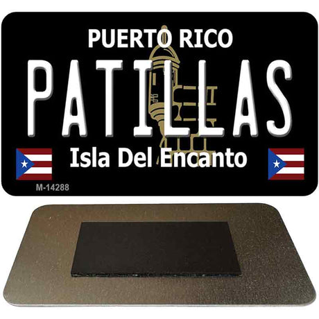 Patillas Puerto Rico Black Novelty Metal Magnet