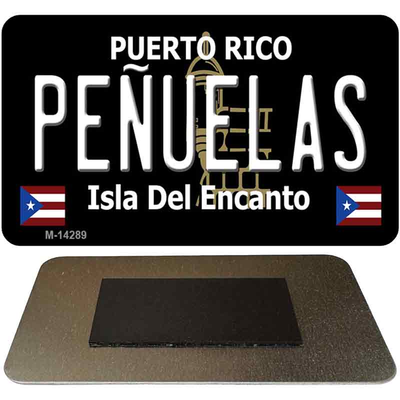 Penuelas Puerto Rico Black Novelty Metal Magnet