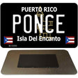 Ponce Puerto Rico Black Novelty Metal Magnet