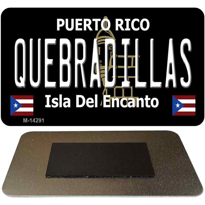 Quebradillas Puerto Rico Black Novelty Metal Magnet