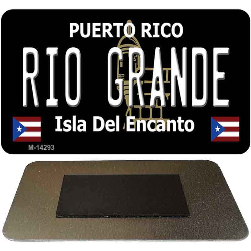 Rio Grande Puerto Rico Black Novelty Metal Magnet