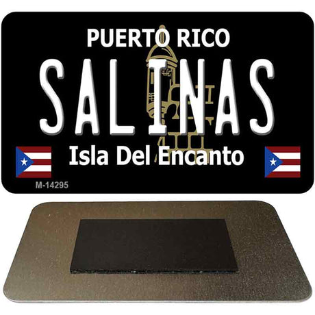 Salinas Puerto Rico Black Novelty Metal Magnet