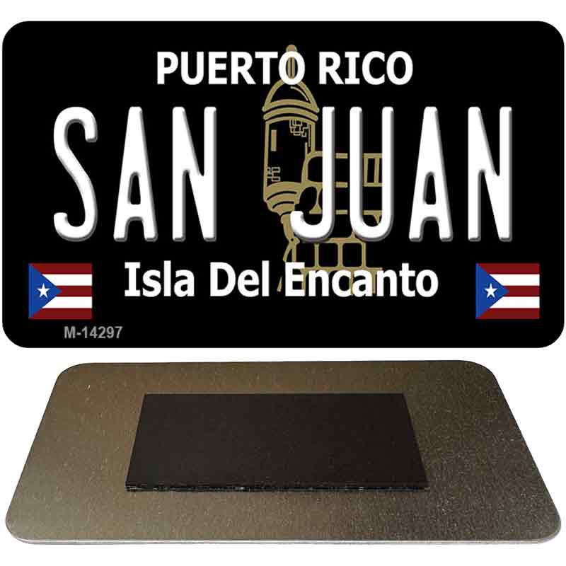 San Juan Puerto Rico Black Novelty Metal Magnet