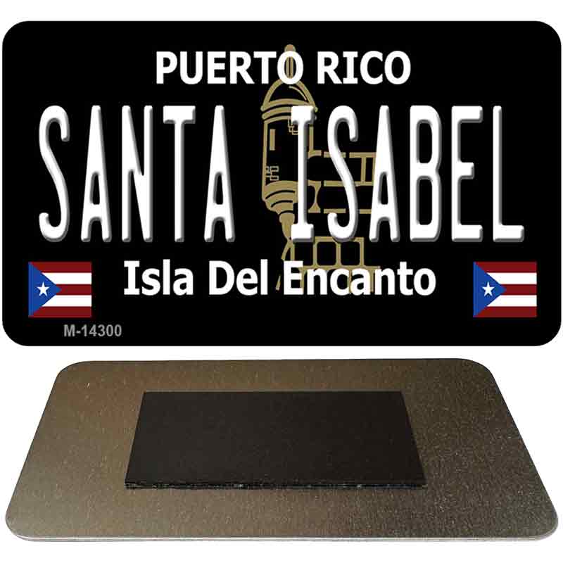 Santa Isabel Puerto Rico Black Novelty Metal Magnet