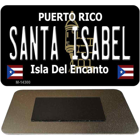 Santa Isabel Puerto Rico Black Novelty Metal Magnet