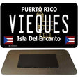 Vieques Puerto Rico Black Novelty Metal Magnet