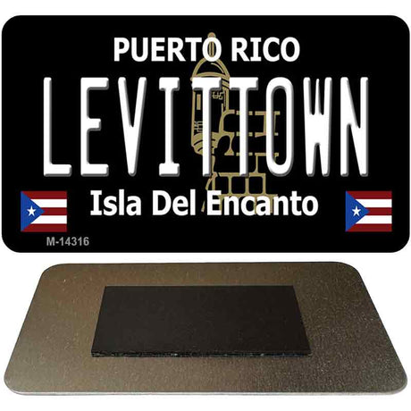 Levittown Puerto Rico Black Novelty Metal Magnet