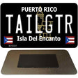 Tailgtr Puerto Rico Black Novelty Metal Magnet