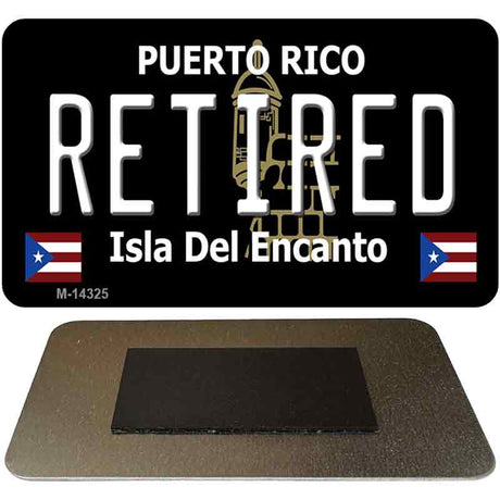 Retired Puerto Rico Black Novelty Metal Magnet