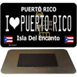 I Love Puerto Rico Black Novelty Metal Magnet