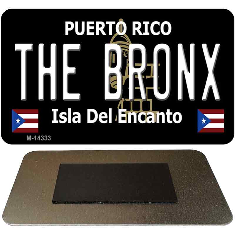 The Bronx Puerto Rico Black Novelty Metal Magnet