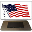 American Waving Flag White Novelty Metal Magnet M-143