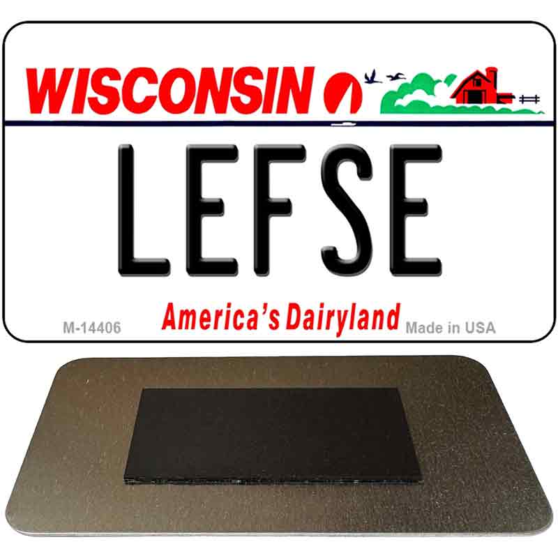 Lefse Wisconsin Novelty Metal Magnet