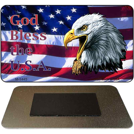 God Bless The USA Novelty Metal Magnet M-1445