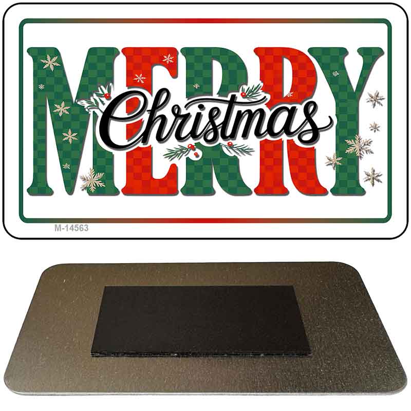 Merry Christmas Novelty Metal Magnet M-14563