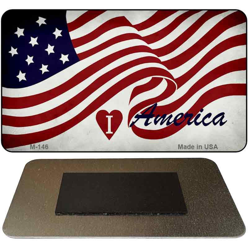 I Love America Novelty Metal Magnet M-146