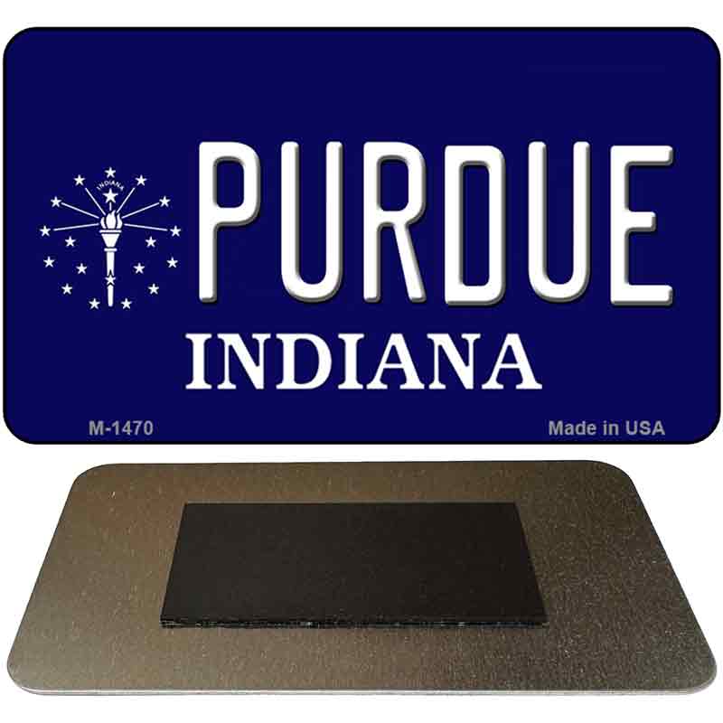 Purdue Indiana State License Plate Tag Novelty Magnet M-1470