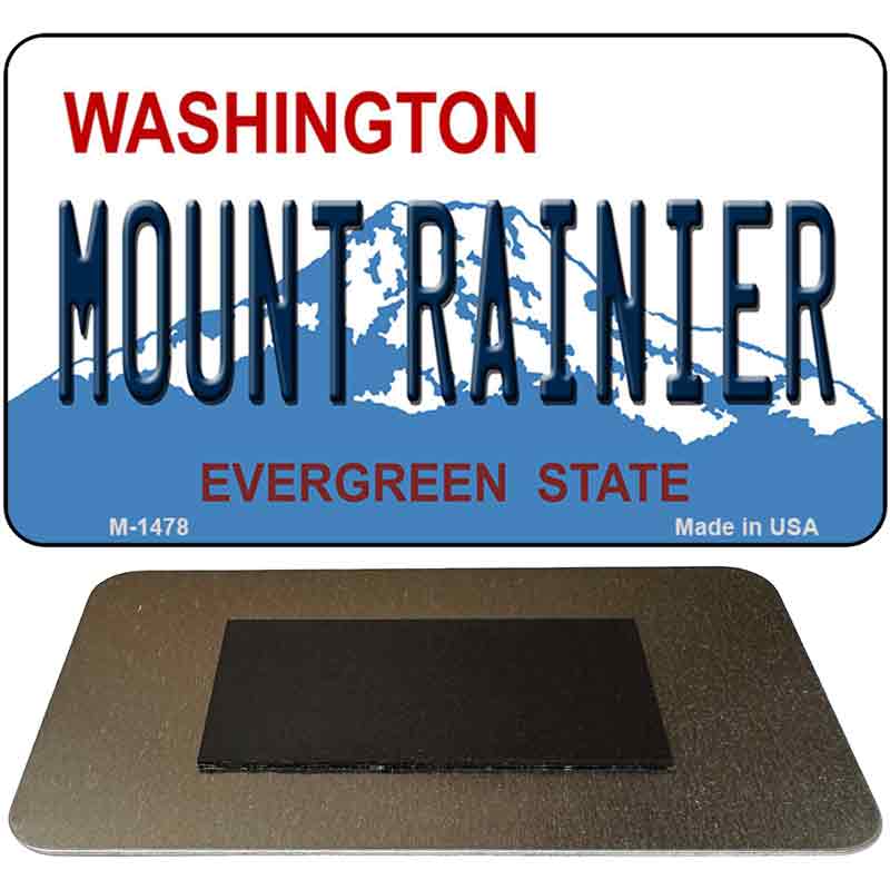 Mount Rainier Washington State License Plate Tag Magnet M-1478