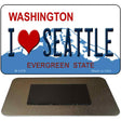 I Love Seattle Washington State License Plate Tag Magnet M-1479