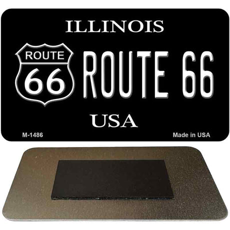 Route 66 Shield Illinois Novelty Metal Magnet M-1486