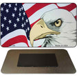 American Flag With Eagle Novelty Metal Magnet M-148